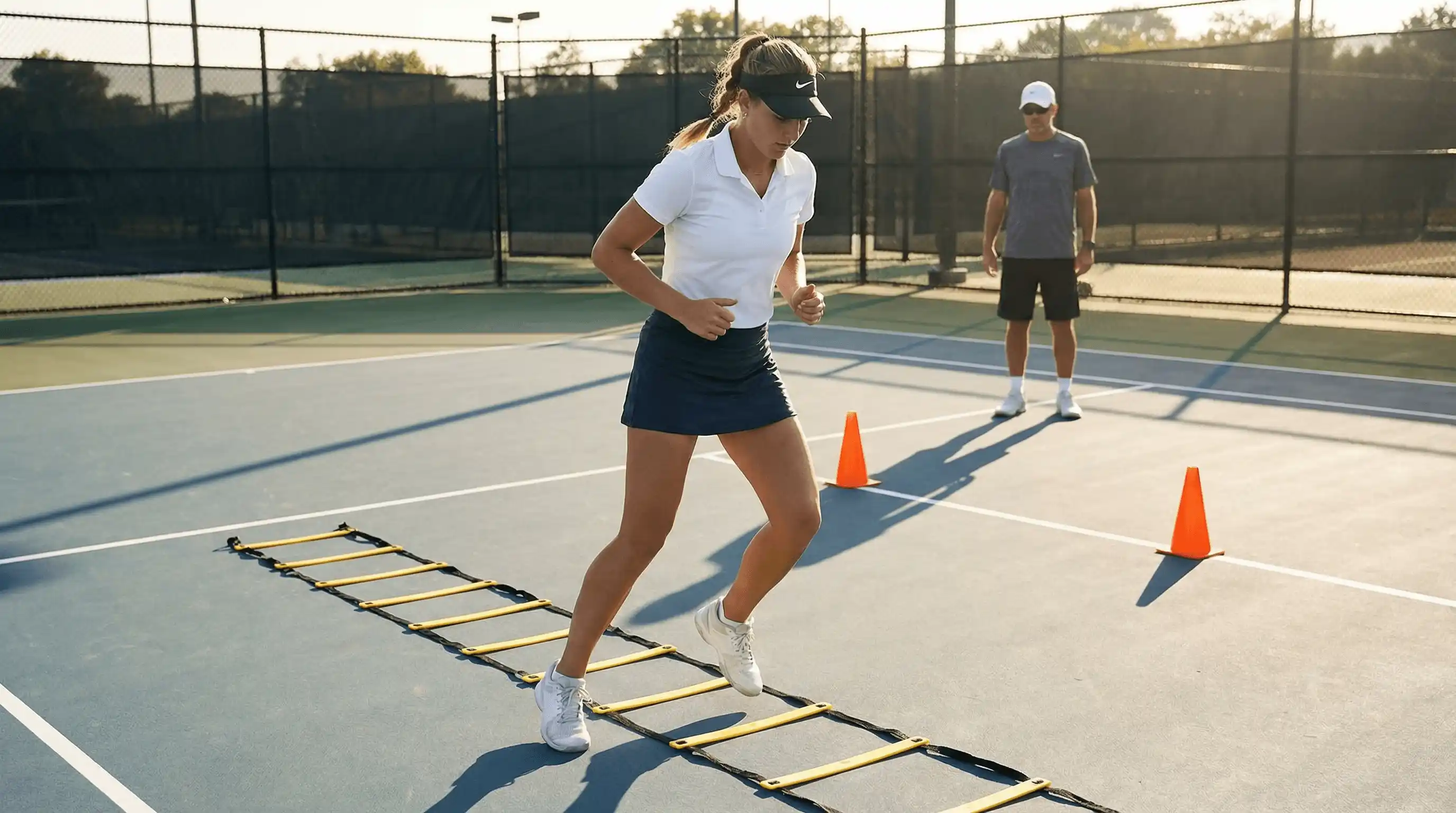لاعب كرة قدم سريع يقوم بحركة رشيقة على الملعب