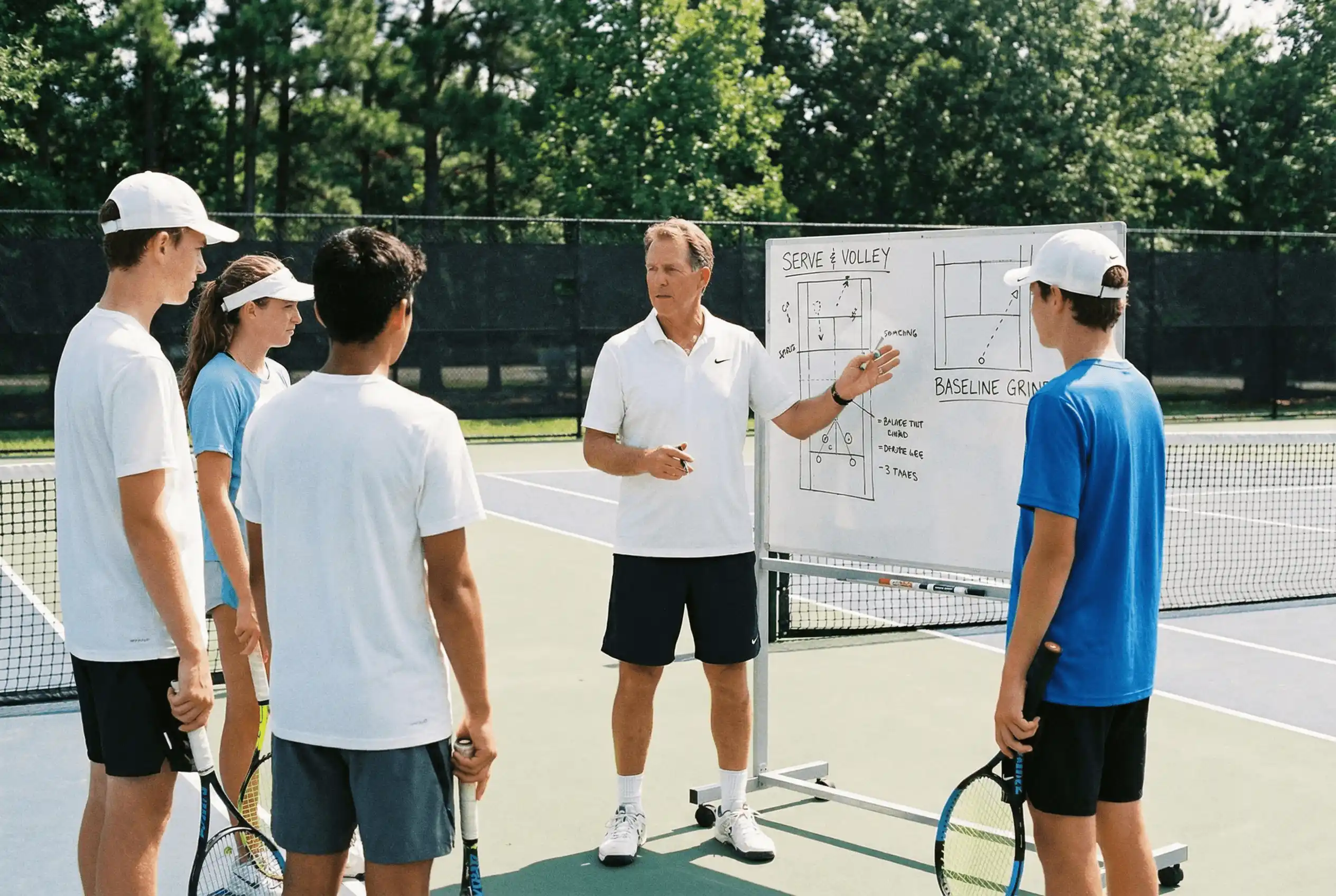 مدرب يشرح التكتيك وبناء النقاط في التنس